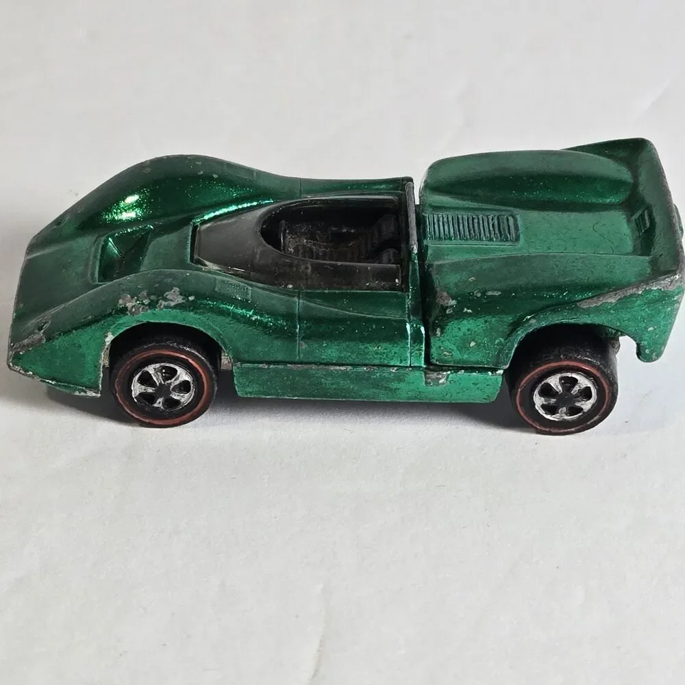 Vintage Hot Wheels Redline 1969 McLaren M6A Spectraflame Green USA Mattel